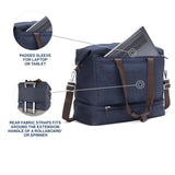 Travelpro Platinum Elite Carry on Soft Travel Drop - Bottom Weekender Bag, Overnight, Men and Women, True Navy Blue, 18.5 Inch