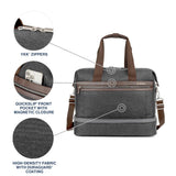 Travelpro Platinum Elite Carry on Soft Travel Drop - Bottom Weekender Bag, Overnight, Men and Women, Vintage Grey, 18.5 Inch