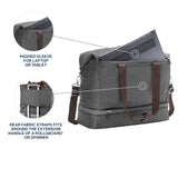 Travelpro Platinum Elite Carry on Soft Travel Drop - Bottom Weekender Bag, Overnight, Men and Women, Vintage Grey, 18.5 Inch