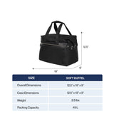 Travelpro Platinum Elite Carry on Soft Travel Duffel Bag, Weekender, Gym Bag, Men and Women, 19 Inch, 49L, Vintage Grey