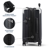 Travelpro Platinum Elite Hardside Expandable Carry on Luggage, 8 Wheel Spinner, TSA Lock, Hard Shell Polycarbonate Suitcase, Shadow Black, Carry on 21 - Inch