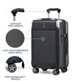 Travelpro Platinum Elite Hardside Expandable Carry on Luggage, 8 Wheel Spinner, TSA Lock, Hard Shell Polycarbonate Suitcase, Shadow Black, Carry on 21 - Inch