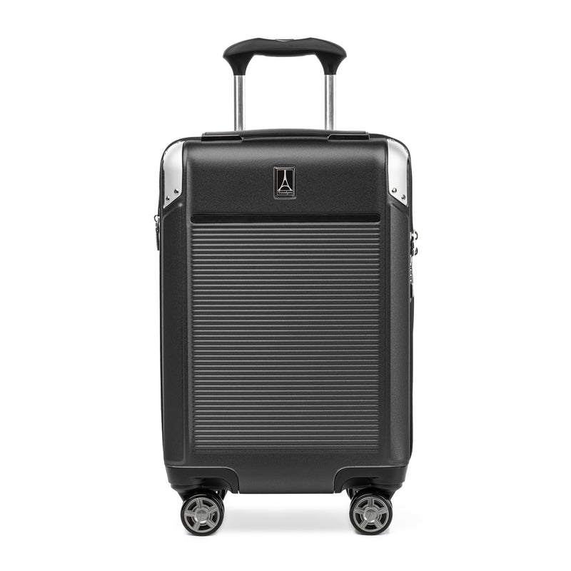 Travelpro Platinum Elite Hardside Expandable Carry on Luggage, 8 Wheel Spinner, TSA Lock, Hard Shell Polycarbonate Suitcase, Shadow Black, Compact Carry on 20 - Inch