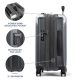 Travelpro Platinum Elite Hardside Expandable Carry on Luggage, 8 Wheel Spinner, TSA Lock, Hard Shell Polycarbonate Suitcase, Vintage Grey, Carry on 21-Inch