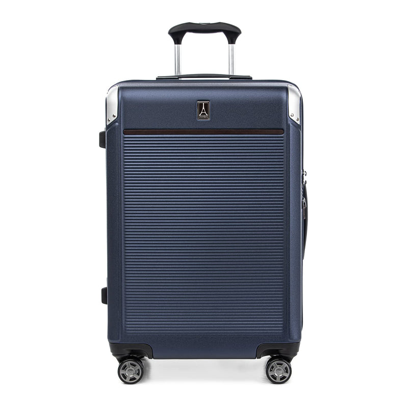 Travelpro Platinum Elite Hardside Expandable Checked Luggage, 8 Wheel Spinner, TSA Lock, Hard Shell Polycarbonate Suitcase, True Navy Blue, Checked Medium 25 - Inch