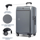 Travelpro Platinum Elite Hardside Expandable Checked Luggage, 8 Wheel Spinner, TSA Lock, Hard Shell Polycarbonate Suitcase, Vintage Grey, Checked Large 28 - Inch