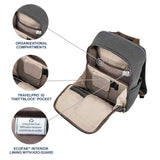 Travelpro Platinum Elite Slim Laptop Travel Backpack, Fits up to 16 Inch Laptop, Business, Water Resistant, Men and Women, Vintage Grey