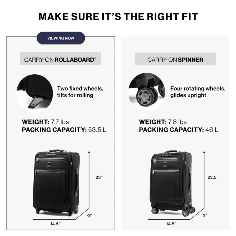 Travelpro Platinum Elite Softside Expandable Carry on Luggage, 2 Wheel Upright Suitcase, USB Port, Men and Women, Vintage Grey, Carry On 22 - Inch