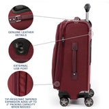 Travelpro Platinum Elite Softside Expandable Carry on Luggage, 8 Wheel Spinner Suitcase, USB Port, Suiter, Men and Women, Bordeaux Red, Carry On 21 - Inch