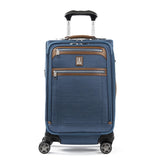 Travelpro Platinum Elite Softside Expandable Carry on Luggage, 8 Wheel Spinner Suitcase, USB Port, Suiter, Men and Women, Coastal Blue, Carry On 21-Inch