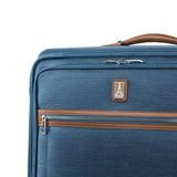 Travelpro Platinum Elite Softside Expandable Checked Luggage, 8 Wheel Spinner Large Suitcase, TSA Lock, Men and Women, Coastal Blue, Checked Large 29 - Inch