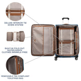 Travelpro Platinum Elite Softside Expandable Checked Luggage, 8 Wheel Spinner Large Suitcase, TSA Lock, Men and Women, Coastal Blue, Checked Large 29 - Inch