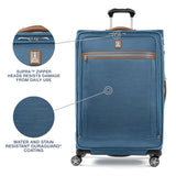 Travelpro Platinum Elite Softside Expandable Checked Luggage, 8 Wheel Spinner Large Suitcase, TSA Lock, Men and Women, Coastal Blue, Checked Large 29 - Inch