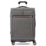 Travelpro Platinum Elite Softside Expandable Checked Luggage, 8 Wheel Spinner Suitcase, TSA Lock, Men and Women, Vintage Grey, Checked Medium 25 - Inch