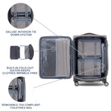 Travelpro Platinum Elite Softside Expandable Checked Luggage, 8 Wheel Spinner Suitcase, TSA Lock, Men and Women, Vintage Grey, Checked Medium 25 - Inch