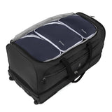 Travelpro Roadtrip 30" Drop - Bottom Wheels Rolling Duffel Bag Luggage 3 Large Packing Cubes Included Men, Women, Ash Black, Inch