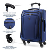 Travelpro Runway 3 piece Luggage Set, Carry on UnderSeat Luggage Soft Tote, Carry - on & Convertible Medium to Large 28 - Inch Check - in Expandable Luggage, 4 Spinner Wheels, Softside Suitcase, Blue