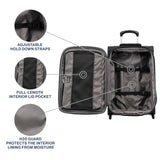 Travelpro Tourlite Softside 22" Expandable Carry - On Rollaboard (2 - Wheel) Lightweight Luggage, Black Suitcase