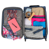 Travelpro Tourlite Softside 22" Expandable Carry - On Rollaboard (2 - Wheel) Lightweight Luggage, Blue Suitcase