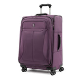 Travelpro Tourlite Softside 25" Expandable Luggage with 4 Spinner Wheels, Lightweight Suitcase, Checked Medium, Deep Purple