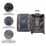 Travelpro Tourlite Softside 29" Expandable Luggage with 4 Spinner Wheels, Lightweight Suitcase, Checked Large, Blue