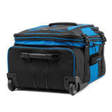Travelpro Unisex - Adult Bold - Softside Expandable Rollaboard Upright Luggage, Blue/Black, Checked - Medium 25 - Inch