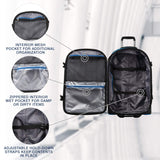 Travelpro Unisex - Adult Bold - Softside Expandable Rollaboard Upright Luggage, Blue/Black, Checked - Medium 25 - Inch