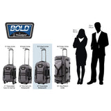 Travelpro Unisex - Adult Bold - Softside Expandable Rollaboard Upright Luggage, Blue/Black, Checked - Medium 25 - Inch