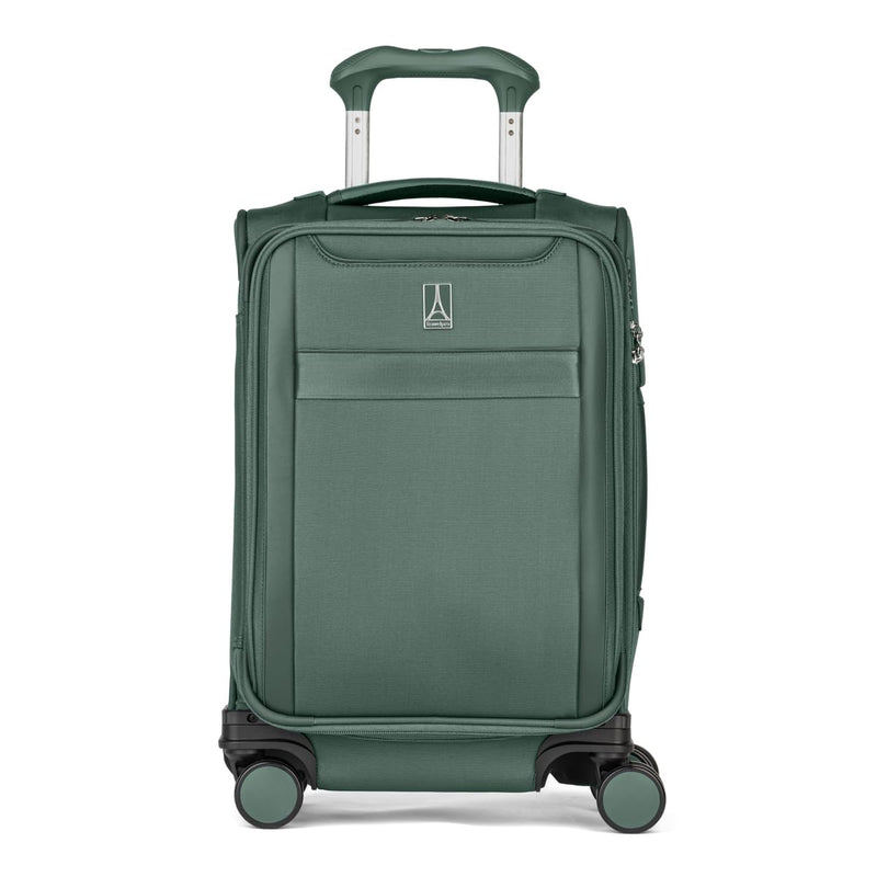 Travelpro VersaPack+ Lightweight Softside Expandable Carry on Luggage, 8 Spinner Suitcase, TSA Lock, Men and Women, Compact Carry On 20 - Inch, Desert Sage Green