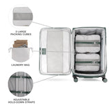 Travelpro VersaPack+ Lightweight Softside Expandable Checked Luggage, 8 Spinner Suitcase, TSA Lock, Men and Women, Checked Large 29 - Inch, Desert Sage Green