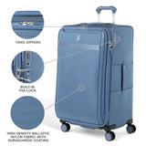 Travelpro VersaPack+ Lightweight Softside Expandable Checked Luggage, 8 Spinner Suitcase, TSA Lock, Men and Women, Checked Large 29 - Inch, Elemental Blue