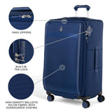 Travelpro VersaPack+ Lightweight Softside Expandable Checked Luggage, 8 Spinner Suitcase, TSA Lock, Men and Women, Checked Large 29 - Inch, Estate Blue