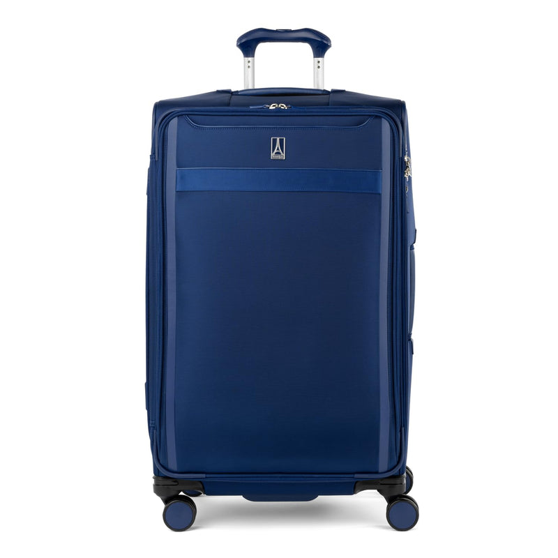 Travelpro VersaPack+ Lightweight Softside Expandable Checked Luggage, 8 Spinner Suitcase, TSA Lock, Men and Women, Checked Large 29 - Inch, Estate Blue