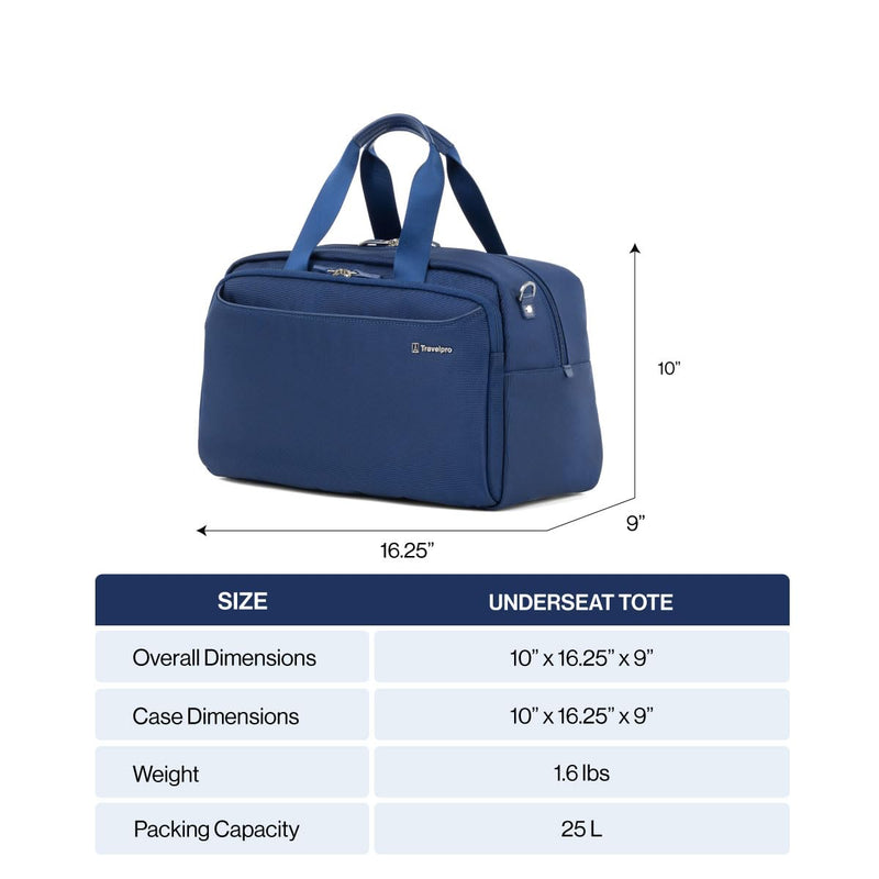 Travelpro Versapack + Lightweight Underseat Travel Tote Bag — Estate Blue