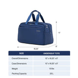 Travelpro Versapack + Lightweight Underseat Travel Tote Bag — Estate Blue