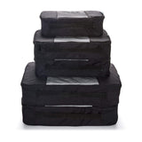 TravelWise Packing Cube System - Durable 5 Piece Weekender Plus Set (Black)