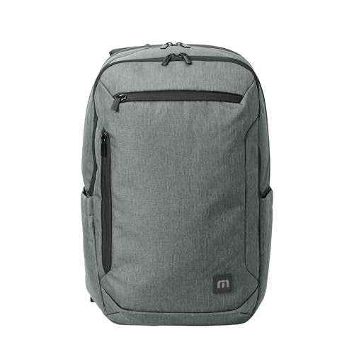 TravisMathew Duration Backpack with Laptop Sleeve, Water-Resistant Bag for Work, Travel & Hiking, Graphite Heather | Backpacks4Less