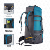 TRAWOC STONEX 60 Ltr Travel Backpack Trekking Rucksack bag for Men & Women Travel Camping Hiking Backpack, Sky Blue