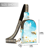 trendy Bee Daisy Hi Summer shoulder fanny pack multipurpose body bag for men for day pack