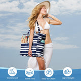 Trifabricy Beach Bags for Women Waterproof Sandproof Women Tote Bag, Large Beach Bag with Zipper for Gym Grocery Travel Vocation with Wet Pocket