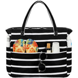 Trifabricy Beach Bags for Women Waterproof Sandproof Women Tote Bag, Large Beach Bag with Zipper for Gym Grocery Travel Vocation with Wet Pocket