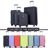 Tripcomp 4 - Piece Hardside Luggage Set with TSA Lock, Lightweight ABS Suitcases With Spinner Wheel, 16/20/24/28 inch, Black