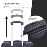 Tripcomp 4 - Piece Hardside Luggage Set with TSA Lock, Lightweight ABS Suitcases With Spinner Wheel, 16/20/24/28 inch, Black