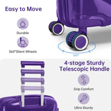 TRIPLAYER Carry On Luggage 22x14x9 Airline Approved, 20 Inch Expandable Hardshell Luggage Carry - on Suitcases with Spinner Wheels, Carry On Suitcase Set for Women (PURPLE)