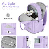 TRIPLAYER Carry On Luggage 22x14x9 Airline Approved, 22 Inch PP Hardshell Luggage Carry - on Suitcase with Spinner Wheels, Carry On Suitcase Set for Women (Lavender)