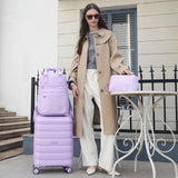 TRIPLAYER Carry On Luggage 22x14x9 Airline Approved, 22 Inch PP Hardshell Luggage Carry - on Suitcase with Spinner Wheels, Carry On Suitcase Set for Women (Lavender)