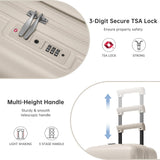TRIPLAYER Luggage Sets 3 Piece, Carry On Luggage 22x14x9 Airline Approve PC Hardside Suitcase Set with Wheels TSA Lock, Durable Carry - On Suitcase with Duffel Bag for Women (Oysters)