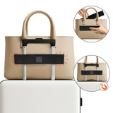 Trolley Strap Carryon Luggage Strap Over Suitcase Handle for Attaching Carryon Bag Travel Accessories TSA Approved Carry - On Add a Bag Belt Sleeve for A Tote Backpack Purse (Black on Black)