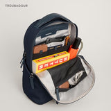 Troubadour Apex 4.0 Compact - 16L Premium Laptop Backpack - Ergonomic & Water Resistant - Designed for Work and Travel - Ink Blue