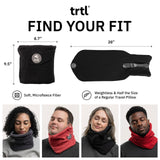 trtl Pillow - Scientifically Proven, Super Soft Neck Support Travel Pillow for Airplanes - Lightweight and Machine Washable - Ergonomic Design for Traveling on Flights, Cars, and Trains - Black